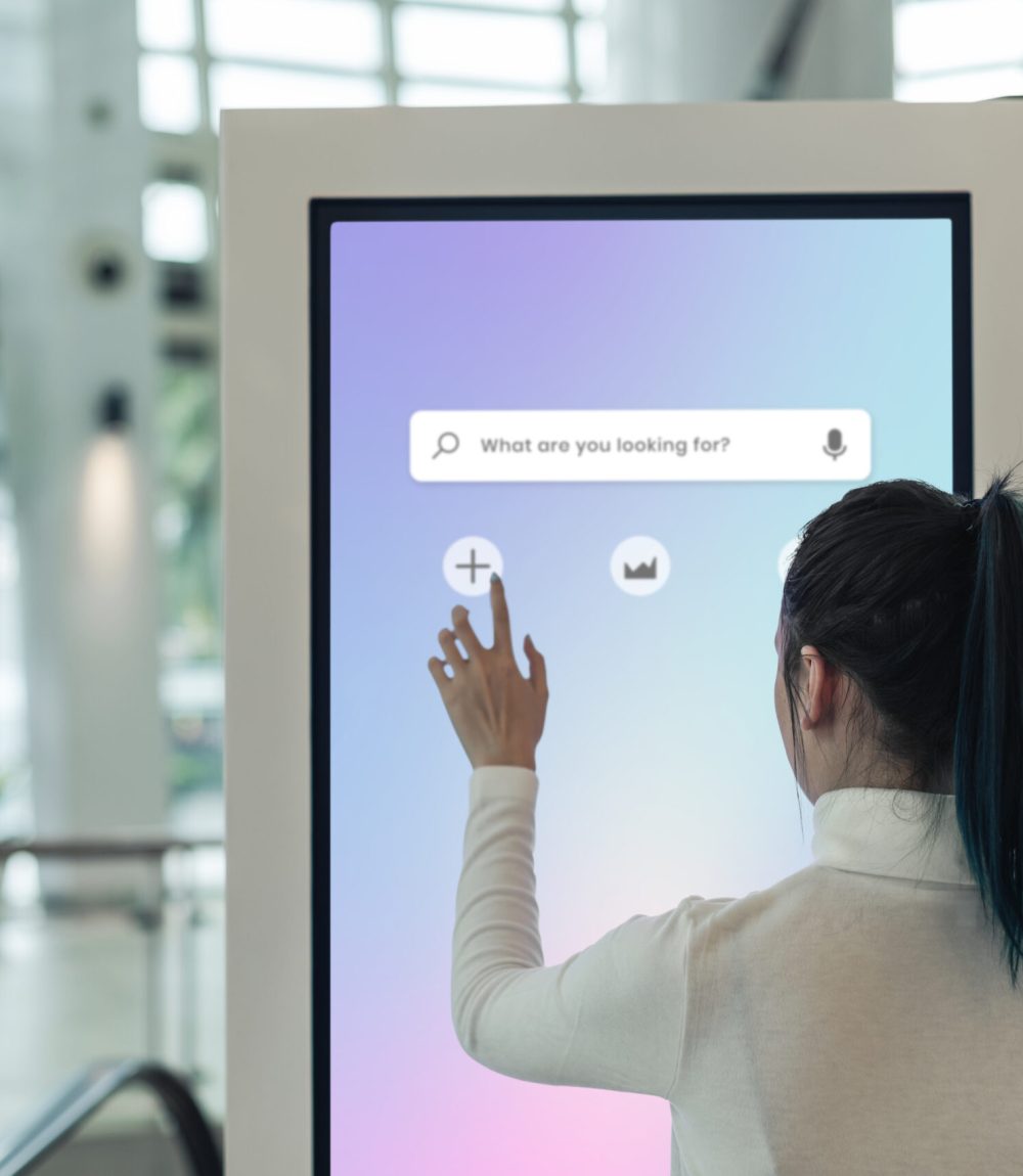 Information screen  at a shopping mall